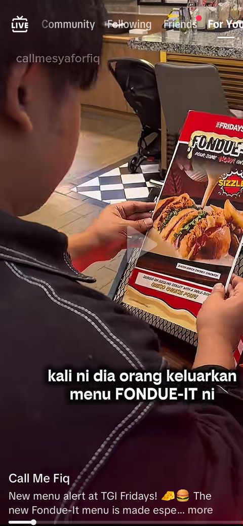 TGI Fridays creator post 1 on TikTok