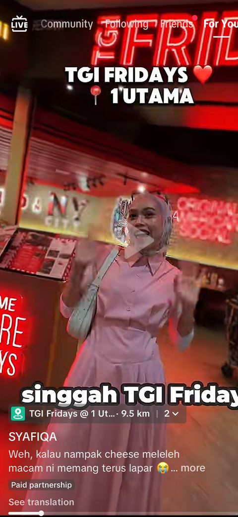 TGI Fridays creator post 4 on TikTok
